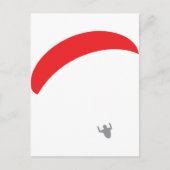 rode paraglider briefkaart (Voorkant)