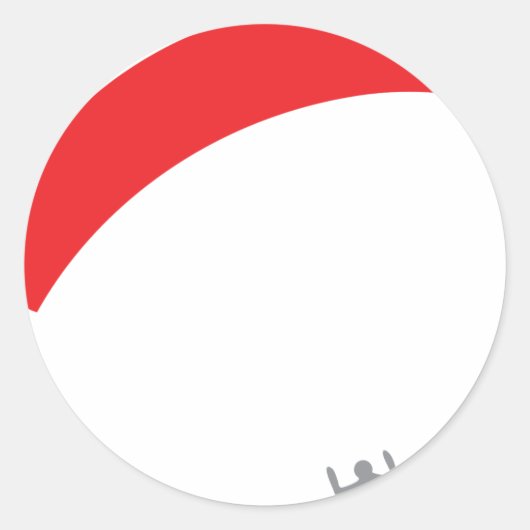 rode paraglider ronde sticker (Voorkant)