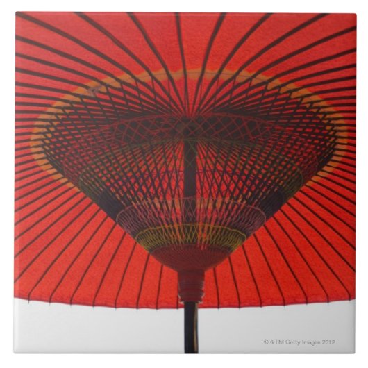 Rode paraplu 2 tegeltje (Voorkant)