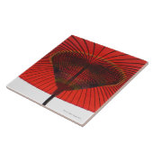 Rode paraplu 2 tegeltje (Zijkant)