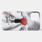 Rode paraplu in Winter Wonderland - Laat het sneeu Case-Mate iPhone Case (Achterkant (horizontaal))