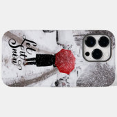 Rode paraplu in Winter Wonderland - Laat het sneeu Case-Mate iPhone Case (Achterkant (horizontaal))