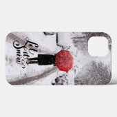 Rode paraplu in Winter Wonderland - Laat het sneeu Case-Mate iPhone Case (Achterkant (horizontaal))