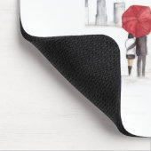 Rode paraplu-koppel New York coole trendy mooi Muismat (Hoek)