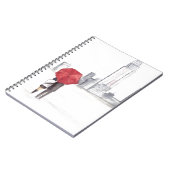 Rode paraplu-koppel New York coole trendy mooi Notitieboek (Linkerzijde)