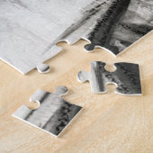 Rode Paraplu Liefde paar waterverf Valentijnsdag Legpuzzel (Zijkant)