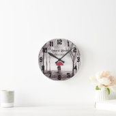 Rode paraplu-liefdesstel rustic romantic Wedding R Ronde Klok (Huis)