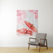 Rode paraplu wandkleed (In situ)