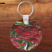 Rode paraplu's in de lucht - Aziatische sleutelhan Sleutelhanger (Voorkant)