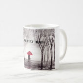 Rode paraplu's  koffiemok (Voorkant rechts)