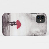 Rode paraplu's Valentijnsdag waterverf Case-Mate iPhone Case (Achterkant (horizontaal))