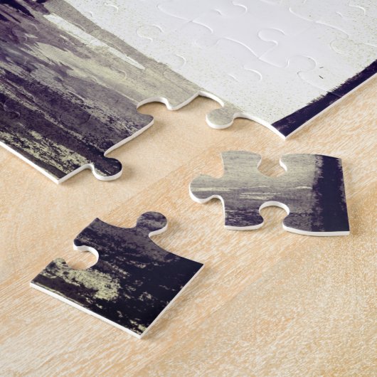 Rode paraplu's waterverf bruiloft jigsa legpuzzel (Zijkant)