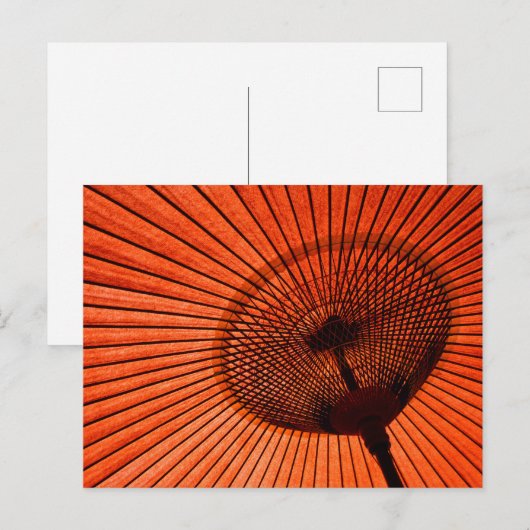 Rode Parasol: Japan Briefkaart (Voorkant / Achterkant)