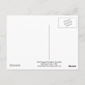 Rode Parrakeet (Vrouw) door Edward Lear Briefkaart (Achterkant)