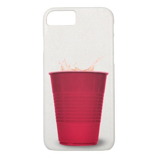 rode partijbeker met drink Case-Mate iPhone case (Achterkant)