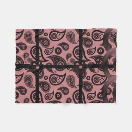 rode pasleydeklaag fleece deken (Voorkant (Horizontaal))