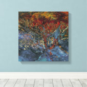 Rode patches beginnen canvas afdruk (Insitu (Houten vloer))