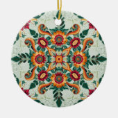 rode patchwork keramisch ornament (Voorkant)