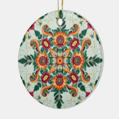 rode patchwork keramisch ornament (Links)