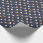 Rode patrijs cadeaupapier (Hoek)