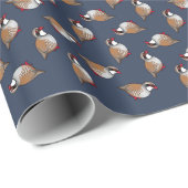 Rode patrijs cadeaupapier (Rol Hoek)