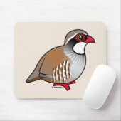 Rode patrijs muismat (Met muis)