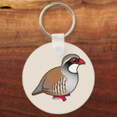 Rode patrijs sleutelhanger (Voorkant)