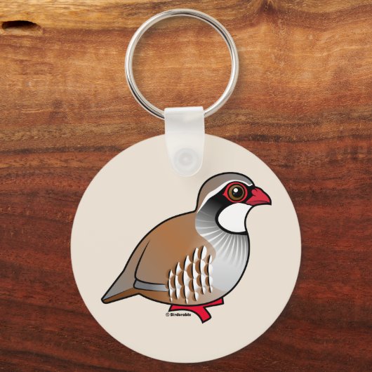 Rode patrijs sleutelhanger (Voorkant)