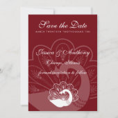 rode pauw redt datum save the date (Voorkant)