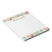 Rode Peach Tulip Flowers Notitieblok (Schuin)