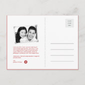 Rode Peacock Dubbel Geluk Chinezen Sla de datum op Aankondigingskaart (Achterkant)