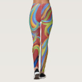 Rode Peacock Leggings (Achterkant)