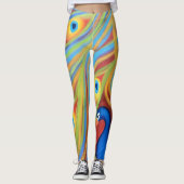 Rode Peacock Leggings (Voorkant)