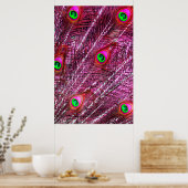 Rode pekelveren kleurenpluim poster (Keuken)