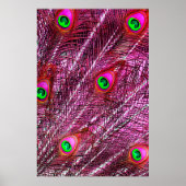 Rode pekelveren kleurenpluim poster (Voorkant)