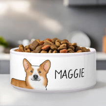 Rode Pembroke Welsh Corgi Dog Head en aangepaste n