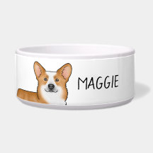 Rode Pembroke Welsh Corgi Hondenkop en Aangepaste 