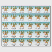 Rode Pembroke Welsh Corgi Winter Forest Kerstmis Cadeaupapier (Vlak)