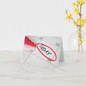 rode pen en cirkel op kalender kaart (Gele Bloem)