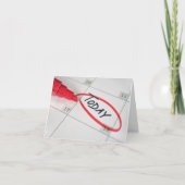 rode pen en cirkel op kalender kaart (Voorkant)