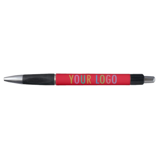 Rode pen met zwarte inkt Business Logo Promotional (Voorkant)