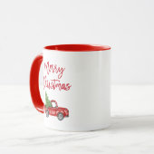 Rode penseel  drift-kerstboom Rood Mok (Voorkant links)