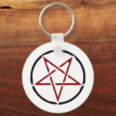 Rode Pentagram Sleutelhanger (Voorkant)