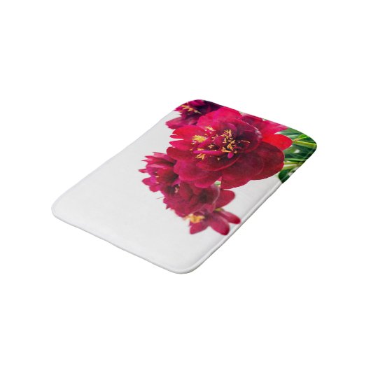 Rode Peony Badmat (Gekanteld)
