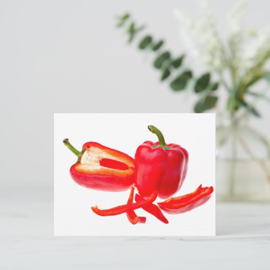 Rode peper briefkaart (Staand voorkant)