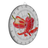 Rode peper dartbord (Voorkant Links)