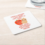 rode peper en butterut-pijlsoep kartonnen onderzetters (Schuin)