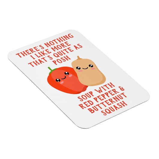 rode peper en butterut-pijlsoep magneet (Rechterzijde)