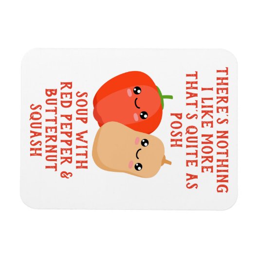 rode peper en butterut-pijlsoep magneet (Horizontaal)