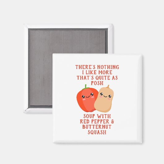 rode peper en butterut-pijlsoep magneet (Voorkant / Achterkant)